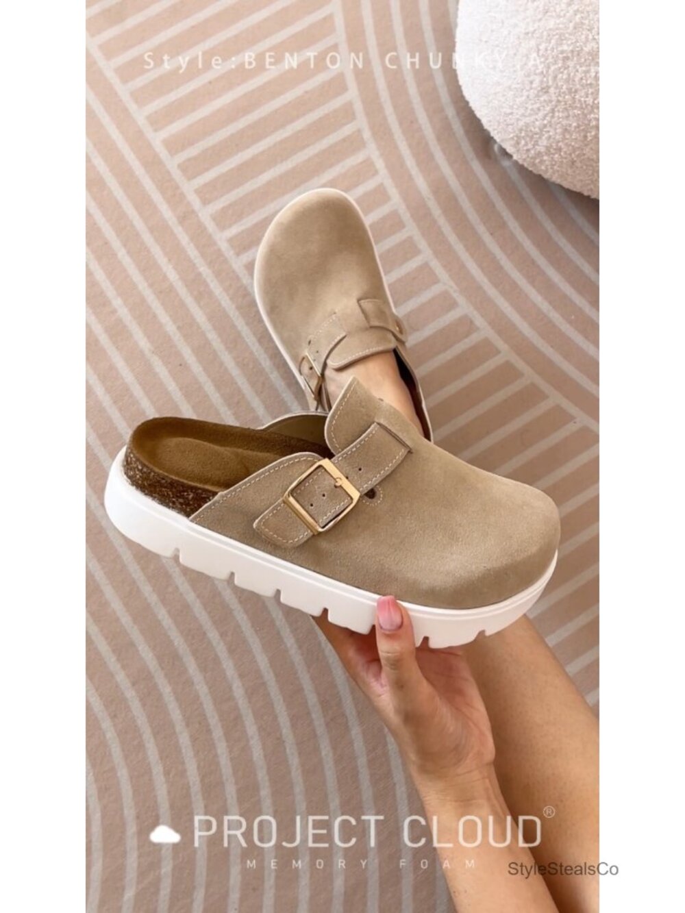 Genuine Leather Platform Clogs with Memory Foam Insole Arch Support Non-Slip - Picture 6 of 6